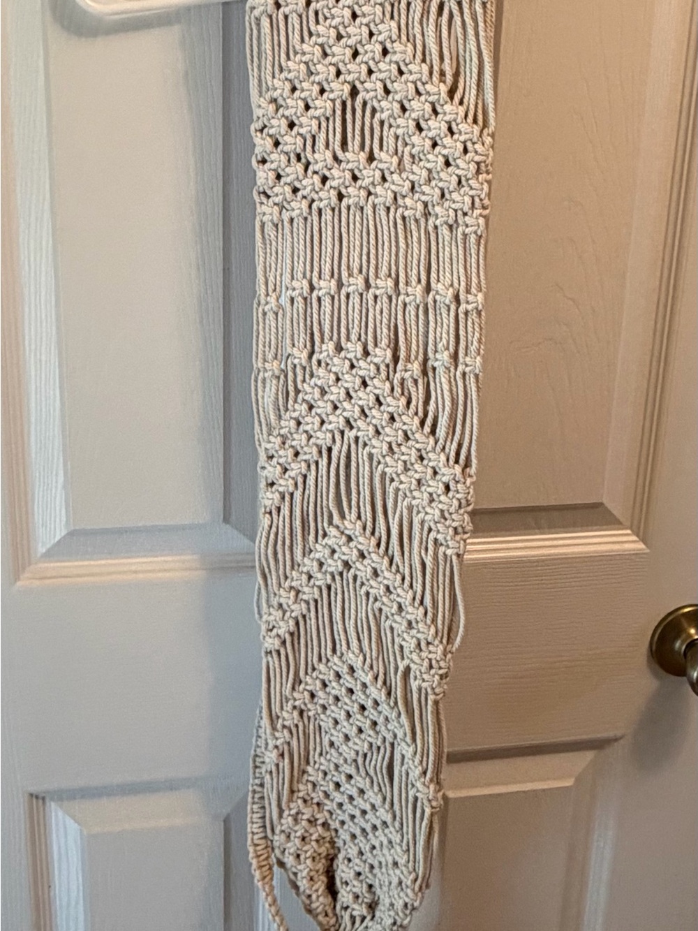 Handmade Macramé Carry Bag - Cream